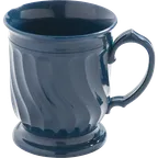 image of Dinex DX300050 - Pedestal Base 8 oz Insulated Plastic Mug, Midnight Blue Polypropylene, - 48/Case