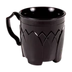 image of Dinex DX500003 Fenwick 8 oz Double‑Wall Plastic Mug, Onyx Black Polypropylene - 1/Case