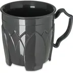 image of Dinex DX500044 - 8 Oz Double‑Wall Plastic Mug, Graphite Grey, Dishwasher Safe, BPA Free - Case