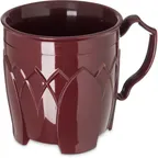 image of Dinex DX500061 Fenwick 8 oz Double‑Wall Plastic Mug, Cranberry Red, BPA‑Free, Dishwasher Safe - Case