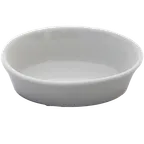 image of Dinex DX6CASS02A - 6 Oz Bright White China Casserole Dish, Dishwasher Safe, 31 Oz Capacity - Case