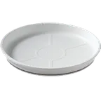 image of Dinex DXHH10A Plate, 7¾" Round White Polypropylene, Heat Resistant to 300°F, Recyclable - Case