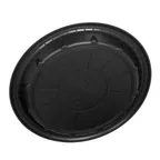 image of Dinex DXHHPL703 - 8" Black Disposable Plate with Wide Rim, High Heat Safe, Recyclable Polypropylene
