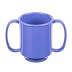 image of Dinex DXSN-103-PB - 8 Oz Blue Tritan Mug with Handles, Dishwasher & Microwave Safe - 1/Case