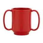 image of Dinex DXSN-103-RSP Mug, 8 oz Red Tritan, Double‑Sided Handles, Dishwasher Safe - Case
