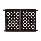 image of Grosfillex US962117 - 2-Panel Portable Commercial Outdoor Interlocking Fence Panels, Black