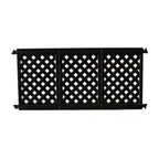 image of Grosfillex US963117 3-Panel Interlocking Outdoor Fence, Black, Commercial Portable Patio Fencing