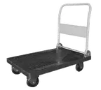 image of GSW USA C-D1828 Platform Truck, 18"W x 28"L x 34"H, Fold-Down Handle, 300 lb Capacity, Plastic Deck, ETL Certified