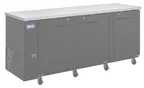 image of Hubert 138479 Kratos Bar Cooler, 32.4 cu ft, 90-1/4"W x 36-1/4"D x 38-3/4"H, Doors, Stainless Steel