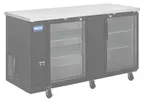 image of Hubert 147230 Back Bar Cooler, 23.4 cu ft, 69-3/25"W x 36-1/4"D x 38-3/4"H, Black, Stainless Steel,