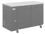 image of Hubert 174927 Bar Refrigerator, 19.4 cu ft, 58-7/8"W x 36-1/4"D x 38-3/4"H, Black Finish, Solid Doors