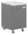 image of Hubert 214574 Back Bar Refrigerator, 7.8 cu ft, 23-1/2"W x 30-3/4"D x 38-3/4"H, Door, Black, LED