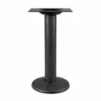 image of JustChair TBX-WB-BOLT-DOWN-28 Restaurant Table Base, 8" Dia. Base Spread, 28.5"H Dining Height, Bolt-Down, Black Textured Powder Coated Steel, 6" Column, Dome Style Base Cover
