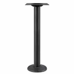 image of JustChair TBX-WB-BOLT-DOWN-40 Restaurant Table Base, 8" Base Spread, 40-1/2"H Bar Height, Bolt-Down, Dome Style Base Cover, Textured Powder Coated Steel, Black Finish