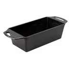 image of Lodge BW10LP Cast Iron Loaf Pan, 10" x 5", Rectangular Handles, Seasoned, Induction Ready Made in USA