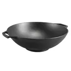 image of Lodge L14W 14" Cast Iron Wok Pan – Dual Handles, Seasoned, Induction‑Ready, Oven Safe, Made in USA