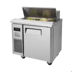image of La Rosa Refrigeration L-12138-32 38" 1-Door Sandwich and Salad Prep Table, 6 Pans