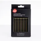 image of TableCraft 12256 Gold Cocktail Picks 4.25" Stainless Steel Set of 12 - 12/Pack