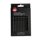image of TableCraft Products 12258 Gunmetal Cocktail Picks, 4.25" Long, 18/8 Stainless Steel, 12-Pack - 12/Pack