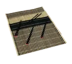 image of Town 34253/CS - Bamboo Placemat & Black Chopsticks, 12" x 18", 4 Placemats + 4 Pairs - 10/Case