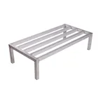 image of Winholt DASQ-2-824 Vented Dunnage Rack, 24" x 24" x 8", 2100 lb Capacity, All-Welded Aluminum Frame, NSF Certified