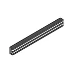 image of Alfa International VMKH-24 Magnetic Knife Holder, 24" Long, Black Plastic Base