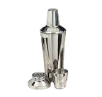 image of American Metalcraft CSJ174 - 28 oz 3‑Piece Cocktail Shaker, 4" Dia x 8‑1/4" H, Steel Finish