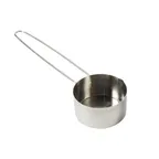 image of American Metalcraft MCL12 - 1/2 Cup Stainless Steel Measuring Cup, 6" Handle, 4 oz, Kitchen Tool