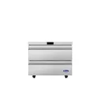 image of Atosa USA AUR36D2 36" 2-Drawer Undercounter Refrigerator, Stainless Steel, 9 cu. ft.