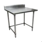 image of BK Resources CVTR5OB-2424 24" Open Base Work Table, Stainless Steel Base / 5" Backsplash