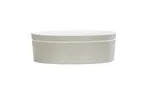 image of Cal-Mil 24128-7-102BOWL Sushi Box, Round 7"W x 7"D x 2"H Melamine Bowl Ash Gray Dishwasher Safe