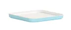 image of Cal-Mil 24130-8-127PLATE Bento Sushi Box, Square 8.25" x 8.25" x 1" Ocean Blue Melamine Plastic