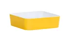 image of Cal-Mil 24130-8-42BOWL Bento Sushi Box, Square 8.25" W x 8.25" D x 2" H, Yellow Melamine Plastic,