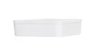 image of Cal-Mil 24131-10-15BOWL - Square Bento Sushi Box, 10.5" x 10.5" x 2" White Melamine, Dishwasher Safe