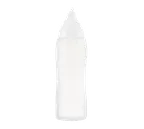 image of Carlisle 00556 Araven 26 oz Squeeze Bottle, 2-7/8" Dia x 9-7/8" H, Poly, White Cap, Non‑Drip, HACCP