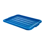 image of Carlisle N4401214 Comfort Curve Universal Lid for N44010 & N44011, 20"L x 15"W x 1"H Polypropylene Blue NSF Cover