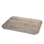 image of Dinex DXNSK1418OA GripSafe Non-Skid Tray, 14" x 18", Rectangular, Fiberglass, Brown - 1/Case