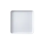 image of GET MMP-1111W Square Plastic Platter, 11" x 11" x 1" Melamine White Serving Tray