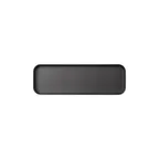 image of GET MMP-1204K - Rectangular Plastic Platter, 12" L x 4" W x 1" H, Black Melamine, Dinnerware