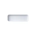 image of GET MMP-1204W - Rectangular Plastic Platter, 12" x 4" x 1" White Melamine, Dinnerware Serving Tray