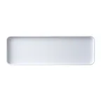 image of GET MMP-1806W Rectangular Melamine Platter, 18" x 6" x 1" White, Durable Plastic Serving Tray