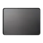 image of GET MMP-1813K - Rectangular Plastic Platter, 18" L x 13" W x 1" H, Black Melamine Serving Tray