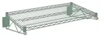 image of Hubert 13146 CenPro Wire Shelving Unit, 24" x 24", 360 lb Capacity, Green Epoxy Coated, NSF Certified Wall Mount
