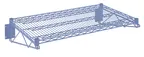 image of Hubert 23183 CenPro Wire Shelf, 24" x 24" Wall Mount, 360 lb, Blue Epoxy Finish, NSF Certified Restaurant Storage