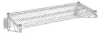 image of Hubert 29756 CenPro Wall Mount Wire Shelving Unit, 14" x 24", 360 lb, Chrome Finish, NSF