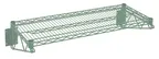 image of Hubert 44237 CenPro Wall-Mount Wire Shelf, 14" x 36", 360 lb Capacity, Green Epoxy Coated, NSF