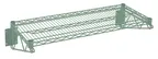 image of Hubert 64698 CenPro Wall Mount Wire Shelf, 18" x 24", 360 lb, Green Epoxy Coated, NSF Certified