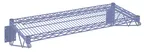 image of Hubert 88683 CenPro Wall Mount Wire Shelf, 14" x 24", 360 lb, Blue Epoxy Coated, NSF Certified Restaurant Shelving Unit