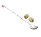 image of Vollrath 46784 Bar Spoon - 11" Stainless Steel Stirrer with Plastic Tip, Bartending Utensil