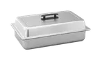 image of Vollrath 77200 Dome Cover, 21" L x 12‑7/8" W x 3‑3/4" H, Stainless Steel, Handle, Made in USA